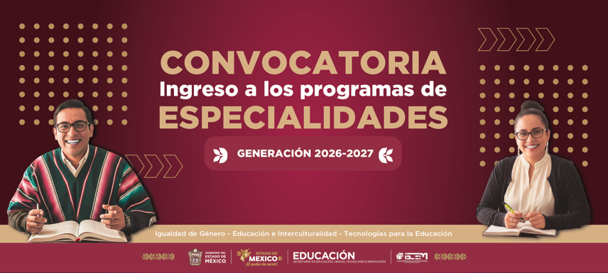 Convocatoria al Programa de Especialidades ISCEEM